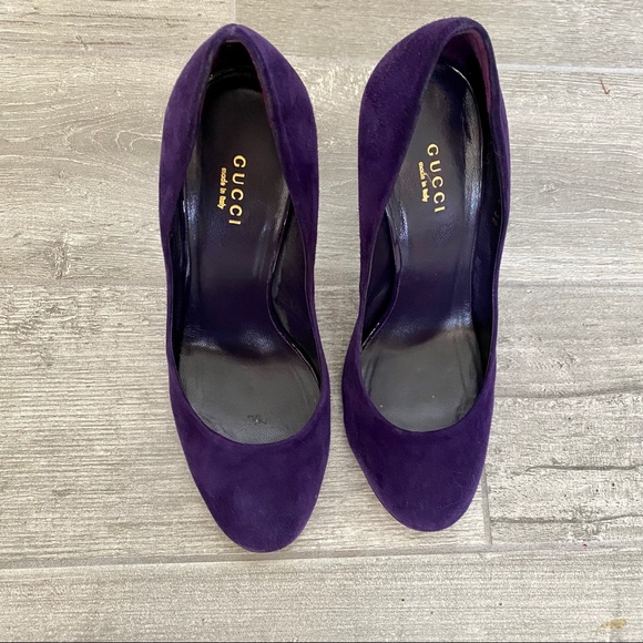 GUCCI purple suede heels - Picture 3 of 6